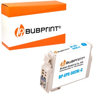 Bubprint Druckerpatrone Cyan kompatibel für Epson 502XL XP 5100 WF-2860DWF WF-2865DWF Neue Chip Version