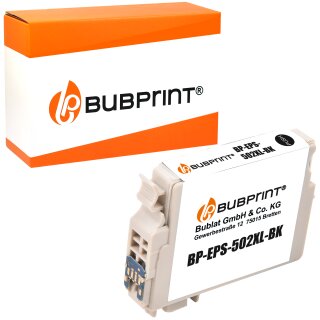 Bubprint Druckerpatrone Schwarz kompatibel für Epson 502XL XP 5100 WF-2860DWF WF-2865DWF Neue Chip Version