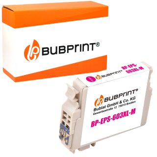 Bubprint Druckerpatrone kompatibel für Epson 603 XL Magenta Neue Chip Version