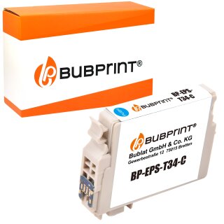 Bubprint Druckerpatrone XL Cyan kompatibel f&uuml;r Epson WorkForce Pro WF-3720DWF WF-3725DWF Neue Chip Version