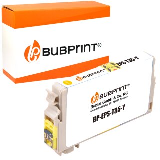 Bubprint Druckerpatrone XL Gelb kompatibel für Epson WorkForce Pro WF-4725DWF WF-4740DTWF Neue Chip Version