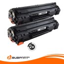 Bubprint 2x Toner black kompatibel für HP CE285A