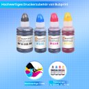 Kompatibel für HP 31 32 XL 4x Tintenflaschen Schwarz/Cyan/Magenta/Gelb von Bubprint