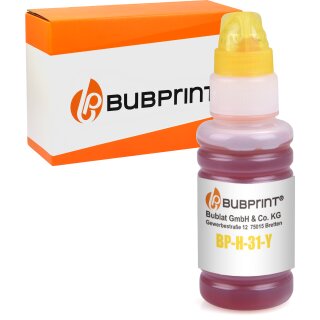 Kompatibel für HP 31 XL 1x Tintenflasche Gelb von Bubprint