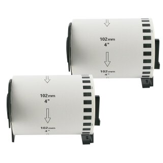 Bubprint 2x Etiketten kompatibel für Brother DK-22243 102mm x 30,48m