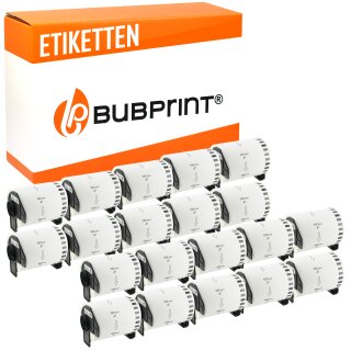 Bubprint 20x Etiketten kompatibel für Brother DK-22243 102mm x 30,48m