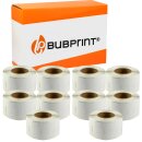 Bubprint 10x Etiketten kompatibel für Dymo 11356 S0722560 89x41mm, weiss SET