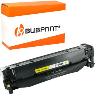 Bubprint Toner kompatibel für HP CF382A  / CF312A yellow