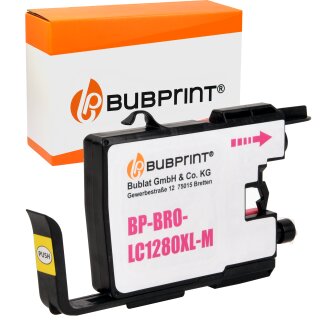 Bubprint Patrone Magenta kompatibel für Brother LC-1280 LC1280 XL