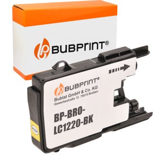 Bubprint Tintenpatrone Black kompatibel für Brother LC-1220 / LC-1240