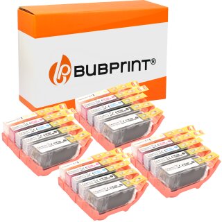 Bubprint 20 Druckerpatronen kompatibel für Canon PGI-525 CLI-526 mit Chip