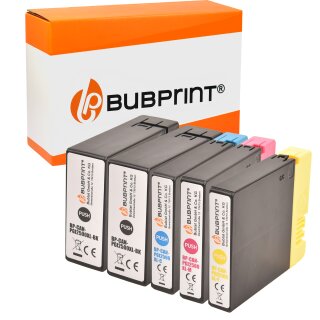 Bubprint 5 Druckerpatronen kompatibel für Canon PGI-2500 black cyan magenta yellow Maxify MB4050 MB5050