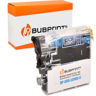Bubprint Druckerpatrone Cyan kompatibel f&uuml;r Brother LC985 LC-985