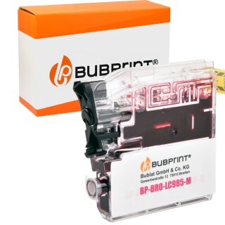 Bubprint Druckerpatrone Magenta kompatibel für Brother LC985 LC-985