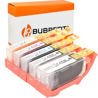 Bubprint 5 Tintenpatronen kompatibel f&uuml;r Canon CLI-521 PGI-520