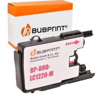 Bubprint Tintenpatrone Magenta kompatibel für Brother LC-1220 / LC-1240