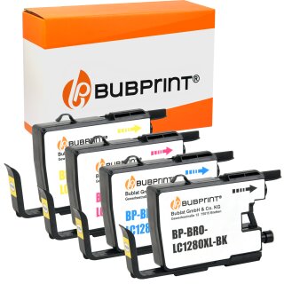 Bubprint 4 Patronen kompatibel für Brother LC-1280 LC1280 XL SET