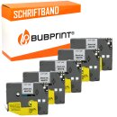 Bubprint 5x Schriftband kompatibel für Brother TZe231 TZe-231 schwarz/weiß 12mm 8m