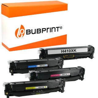Bubprint 4 Toner kompatibel für HP CE410X CE411A CE412A CE413A 305A SET