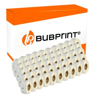 Bubprint 50x Etikettenrolle kompatibel für Dymo 11353 S0722530 25x13mm SET