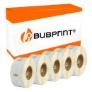 Bubprint 5x Etikettenrolle kompatibel f&uuml;r Dymo 11353...