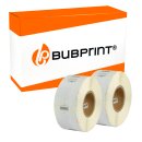 Bubprint 2x Etikettenrolle kompatibel für Dymo 11353 S0722530 25x13mm SET
