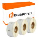 Bubprint 3x Etikettenrolle kompatibel für Dymo 11353 S0722530 25x13mm SET