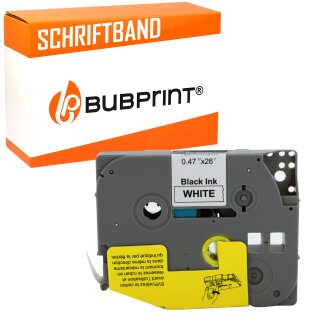 Bubprint 2 Schriftbänder kompatibel für Brother TZE-631 TZE 631 für P-Touch 1280 2430PC 2730VP 3600 9500PC 9700PC D400VP D600VP H100LB H105 P700 P750W 