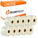 Bubprint 10x Rollen Etiketten kompatibel f&uuml;r Dymo...