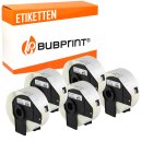 Bubprint 5x Rollen Etiketten kompatibel f&uuml;r Brother...