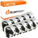 Bubprint 10x Rollen Etiketten kompatibel f&uuml;r Brother...