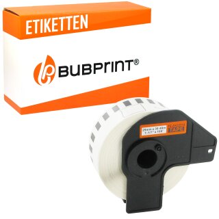 Bubprint Etiketten endlos kompatibel für Brother DK-22210 #2210 29mm x 30,48m
