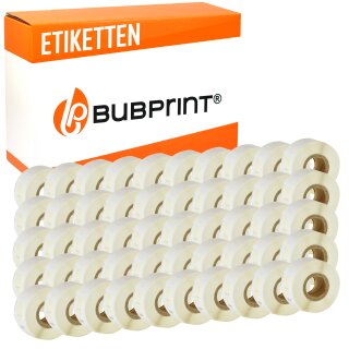 Bubprint 50x Etikettenrolle kompatibel für Dymo 11352 25x54mm