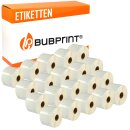 Bubprint 20x Rollen Etiketten kompatibel für Dymo 99012 S0722400 89x36mm SET