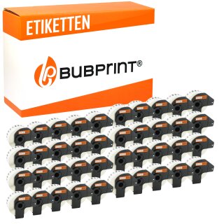 Bubprint 40x Rollen Etiketten kompatibel für Brother DK-22210 #2210 29mmx30,48m