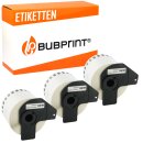 Bubprint 3x Rollen Etiketten kompatibel f&uuml;r Brother...