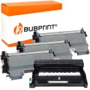 Bubprint 3x Toner (2.600 S) & Drum DR-2200 kompatibel für Brother TN-2220 / TN-2010 black für Brother DCP-7065 DN MFC-7860 DN DW