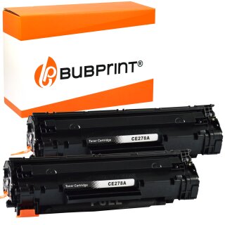 Bubprint 2x Toner kompatibel für HP CE278A black LaserJet P 1566 LaserJet Pro M 1530 MFP Series