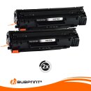 Bubprint 2x Toner kompatibel für HP CE278A black LaserJet P 1566 LaserJet Pro M 1530 MFP Series