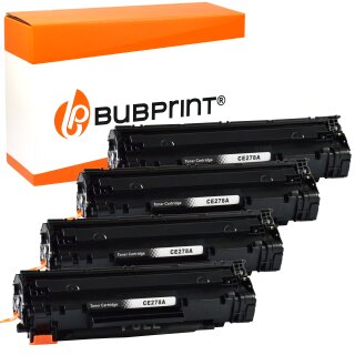 Bubprint 4x Toner kompatibel für HP CE278A black LaserJet P 1566 LaserJet Pro M 1530 MFP Series