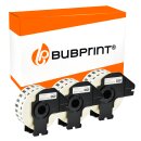 Bubprint 3x Rollen Etiketten kompatibel f&uuml;r Brother...