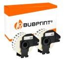 Bubprint 2x Rollen Etiketten kompatibel für Brother DK-22214 #2214 12mmx30,48m