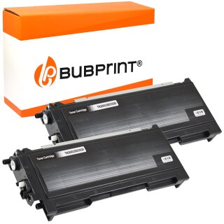 Bubprint 2x Toner kompatibel für Brother TN-2000 black DCP-7010 Fax 2920 ML