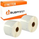Bubprint 2x Etikettenrolle kompatibel für Dymo 11354 57x32mm (2x 1000 Rolle)