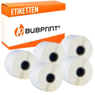 Bubprint 5x Etikettenrolle kompatibel für Dymo 11354 S0722540 57x32mm SET