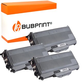 Bubprint 3x Toner kompatibel für Brother TN-2120 UHC (5.200S) black DCP-7030