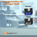Bubprint 10x Schriftbänder kompatibel für Brother P-Touch TZe-251 schwarz/weiß 24mm 8m