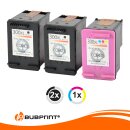 Bubprint 3 Druckerpatronen kompatibel für HP 300 XL black 300 XL color