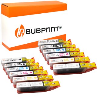 Bubprint 12 Druckerpatronen kompatibel für Canon PGI-550 CLI-551 XL mit Chip für Canon Pixma IP 7250 MG 6350 5650 MX 725 925