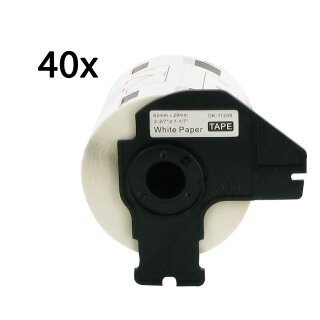 Bubprint 40x Etiketten kompatibel für Brother DK-11209 #1209 62x29mm P-Touch QL1050 P-Touch QL500 P-Touch QL800
